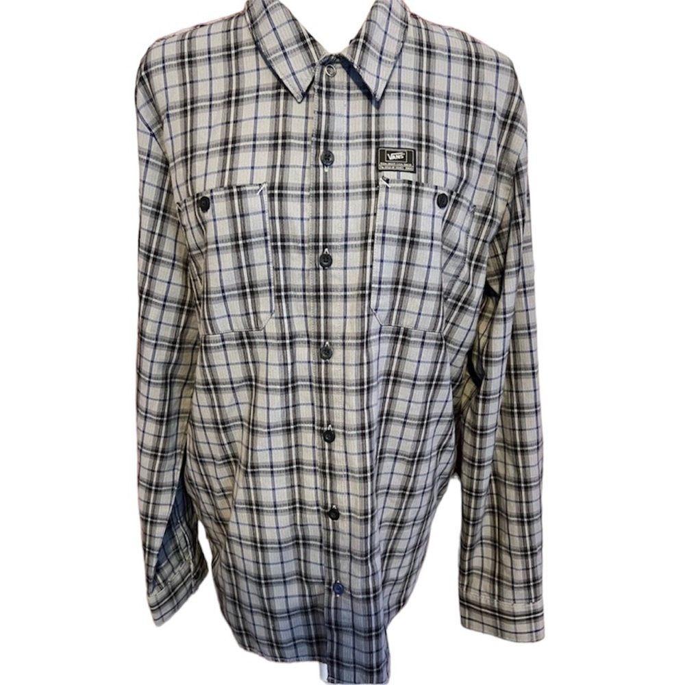 Vans Plaid Lions Sleeve Button Shirt